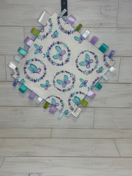 Purple and Blue Butterfly Taglet