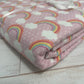 Rainbows Minky Blanket 41" x 42"