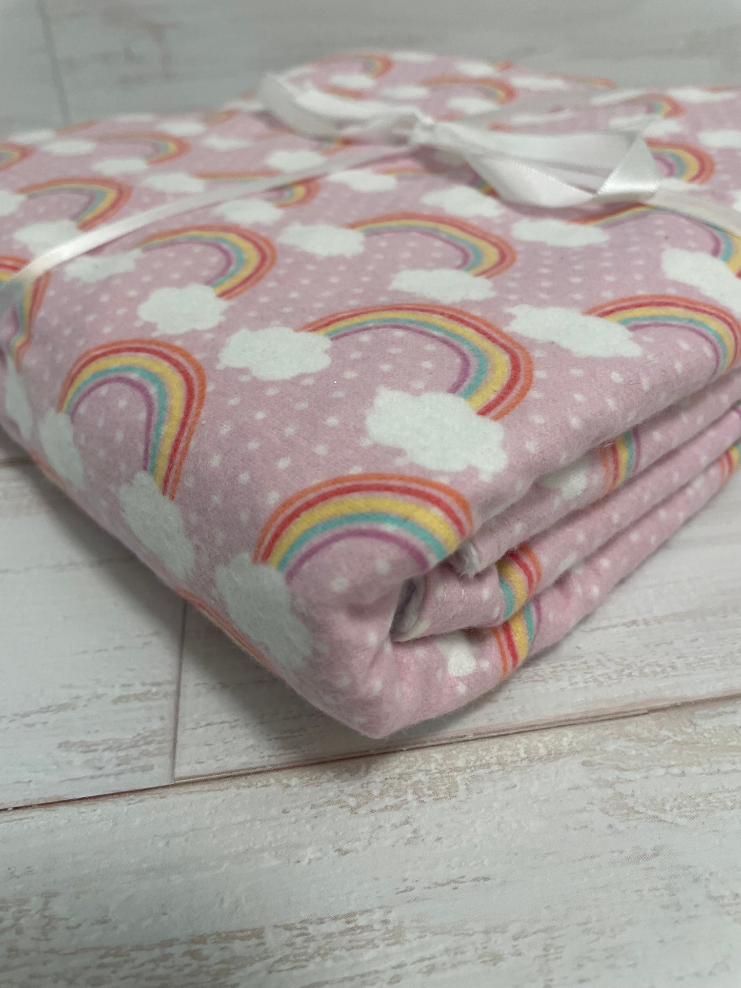 Rainbows Minky Blanket 41" x 42"