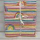 Rainbow Lines Minky Blanket 42" x 47"