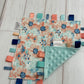 Mint & Coral Floral Taglet