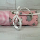 Sheep on Pink with Pink Gingham Swaddle Blanket