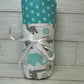 Giraffes & Elephants with Dots Swaddle Blanket